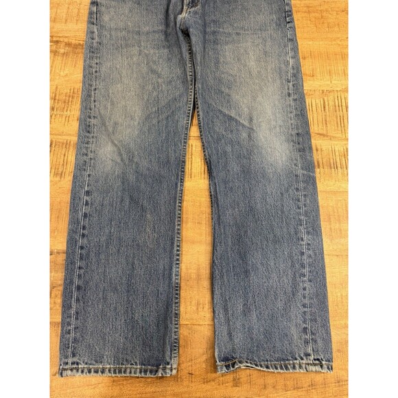 Levis 505 Jeans Mens 40x32 Fits (40x31) Medium Wash Straight Leg Stretch Denim - Picture 5 of 13